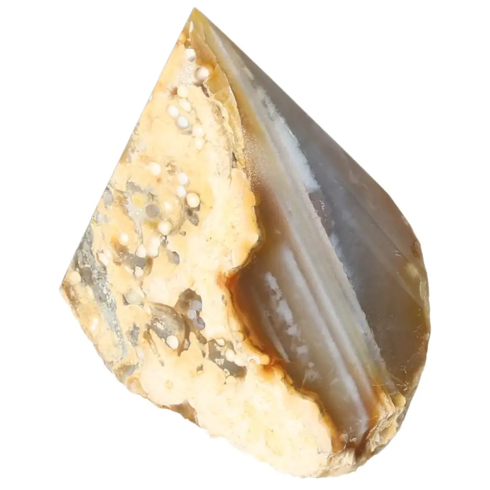 Polished Agate Point by Sylvia Crystals, premium gemstone for decor and energy balance.