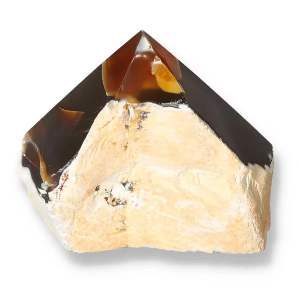 Exquisite Polished Agate Point crystal by Sylvia Crystals, a harmonizing gemstone for tranquility and serenity.