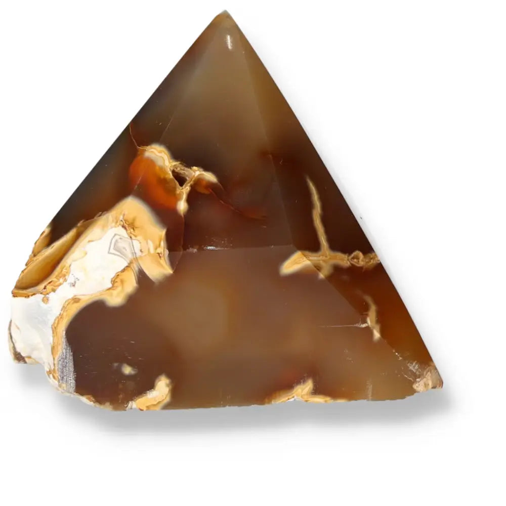 Polished Agate Point gemstone displaying unique patterns and soothing energies, perfect for spiritual harmony and emotional balance.