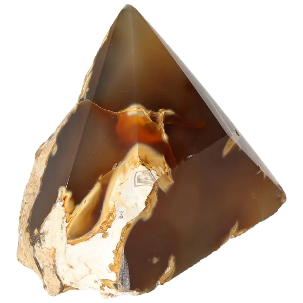 Polished Agate Point gemstone, soothing energies, exclusive Sylvia Crystals, luxury, elegance, spiritual harmony, emotional balance.
