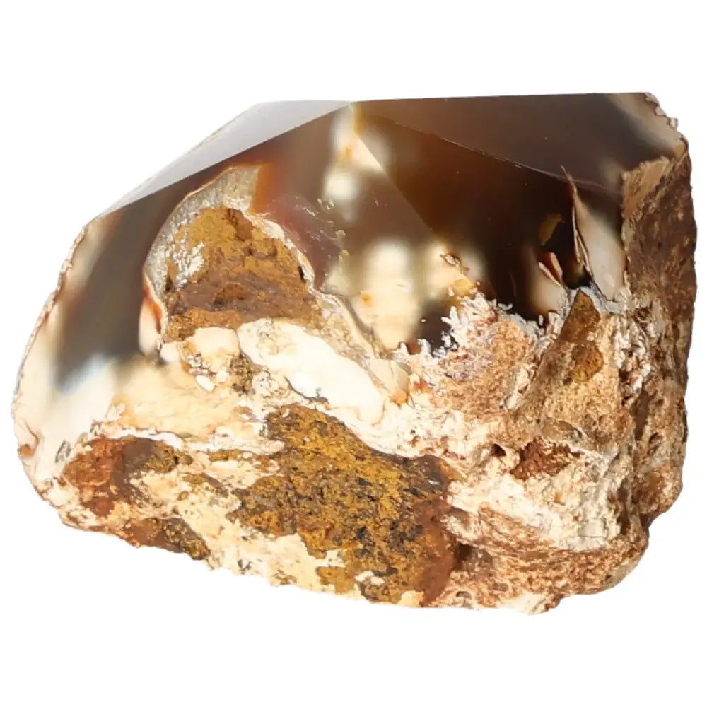 Polished Agate Point gemstone from Sylvia Crystals, ideal for harmonizing energies and achieving emotional balance.