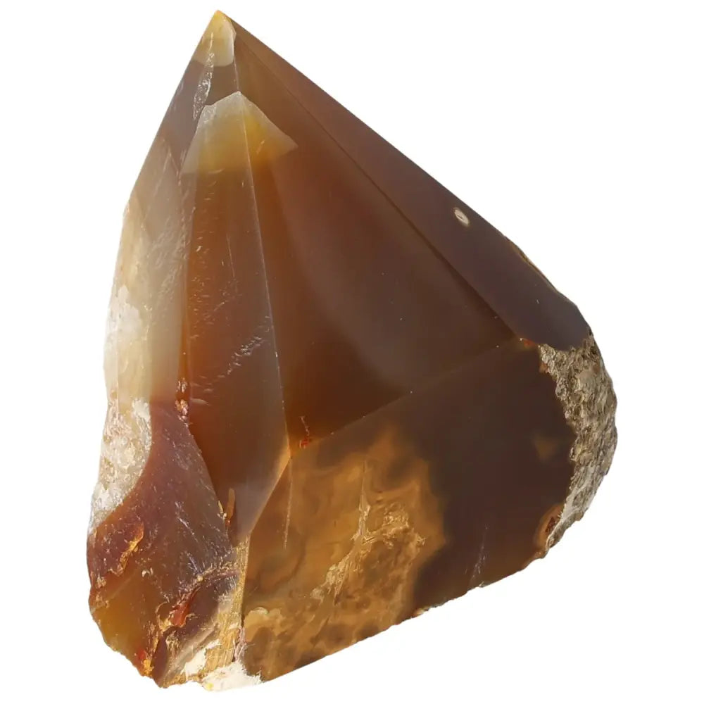 Polished Agate Point gemstone, enhancing energy balance, with a smooth surface highlighting natural patterns.