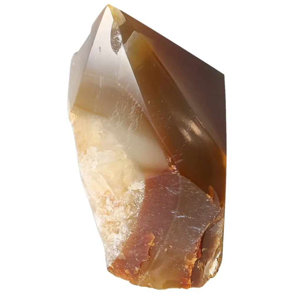 Polished Agate Point gemstone harmonizes energy with its stunning natural beauty from Sylvia Crystals collection.
