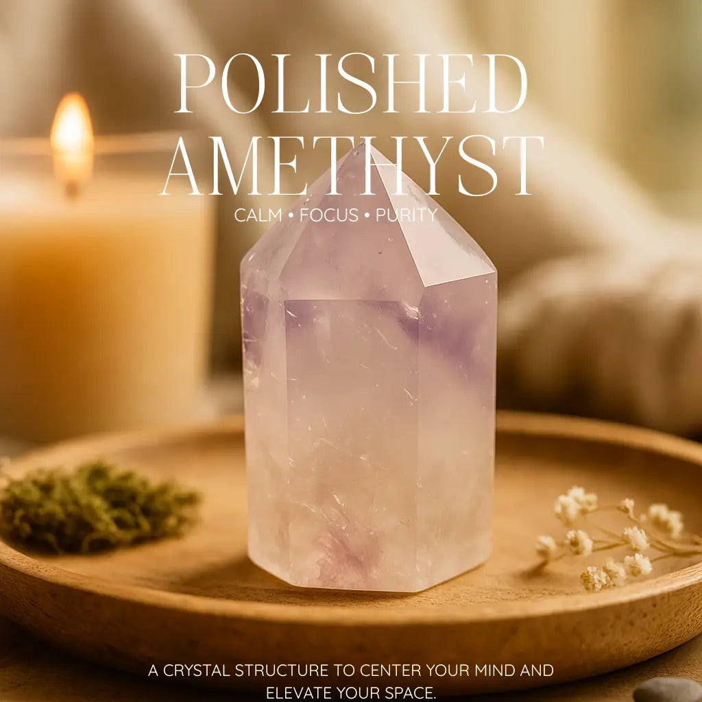 Polished Amethyst Obelisk Sylvia Crystals Sp. z o.o.