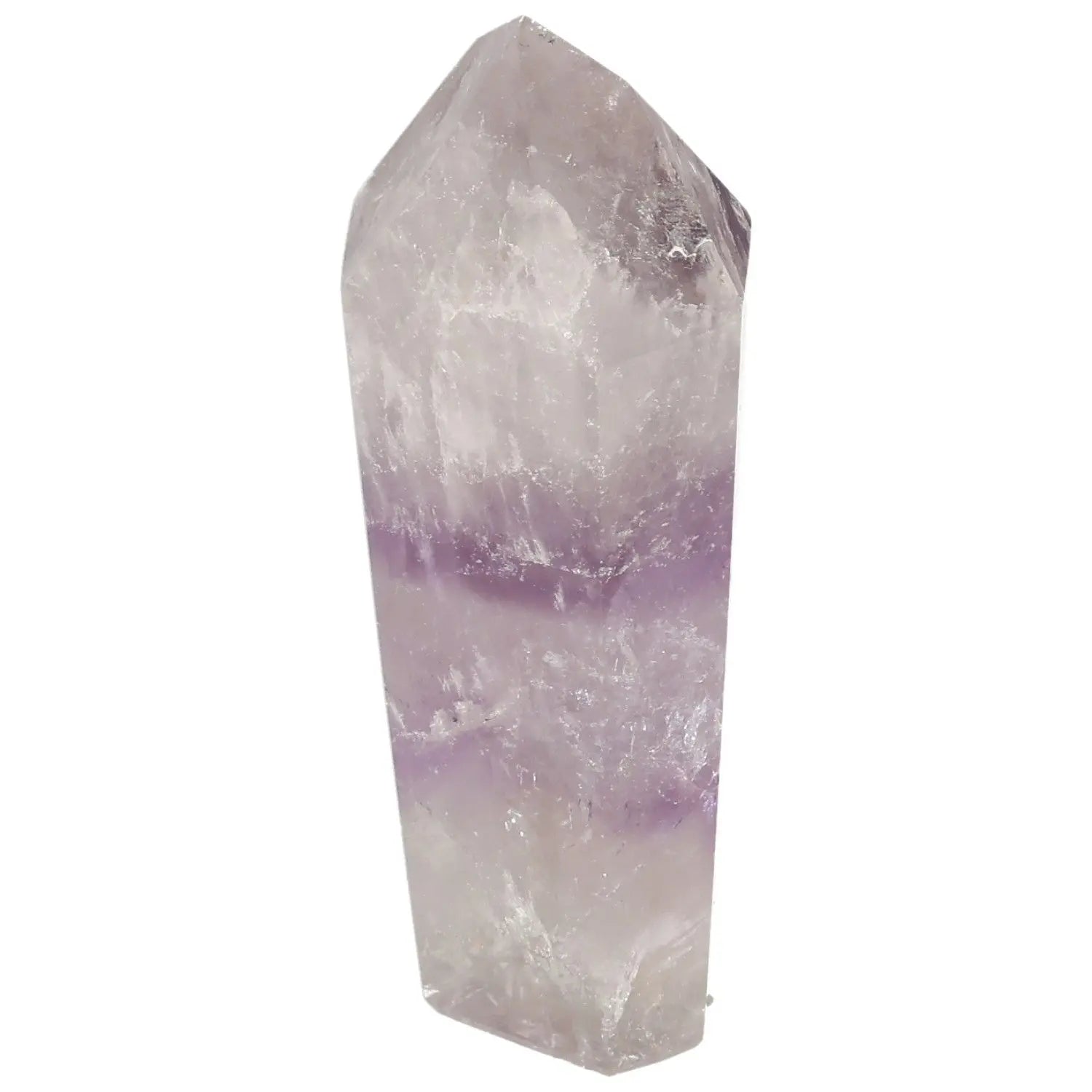 Polished Amethyst Obelisk from Sylvia Crystals, an elegant and luxurious crystal piece for spiritual relaxation and stress relief.
