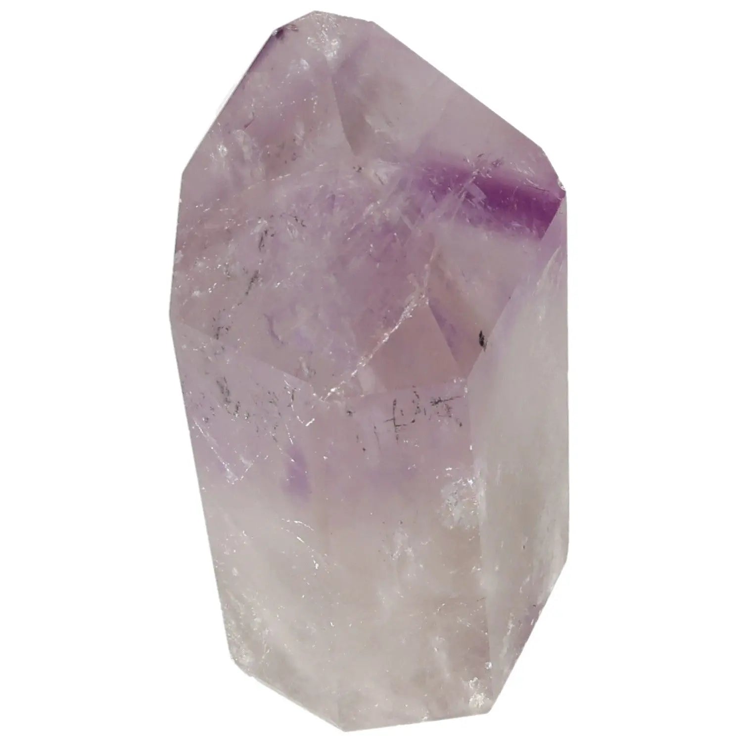 Polished Amethyst Obelisk crystal, Sylvia Crystals product, offering stress reduction and spiritual luxury.