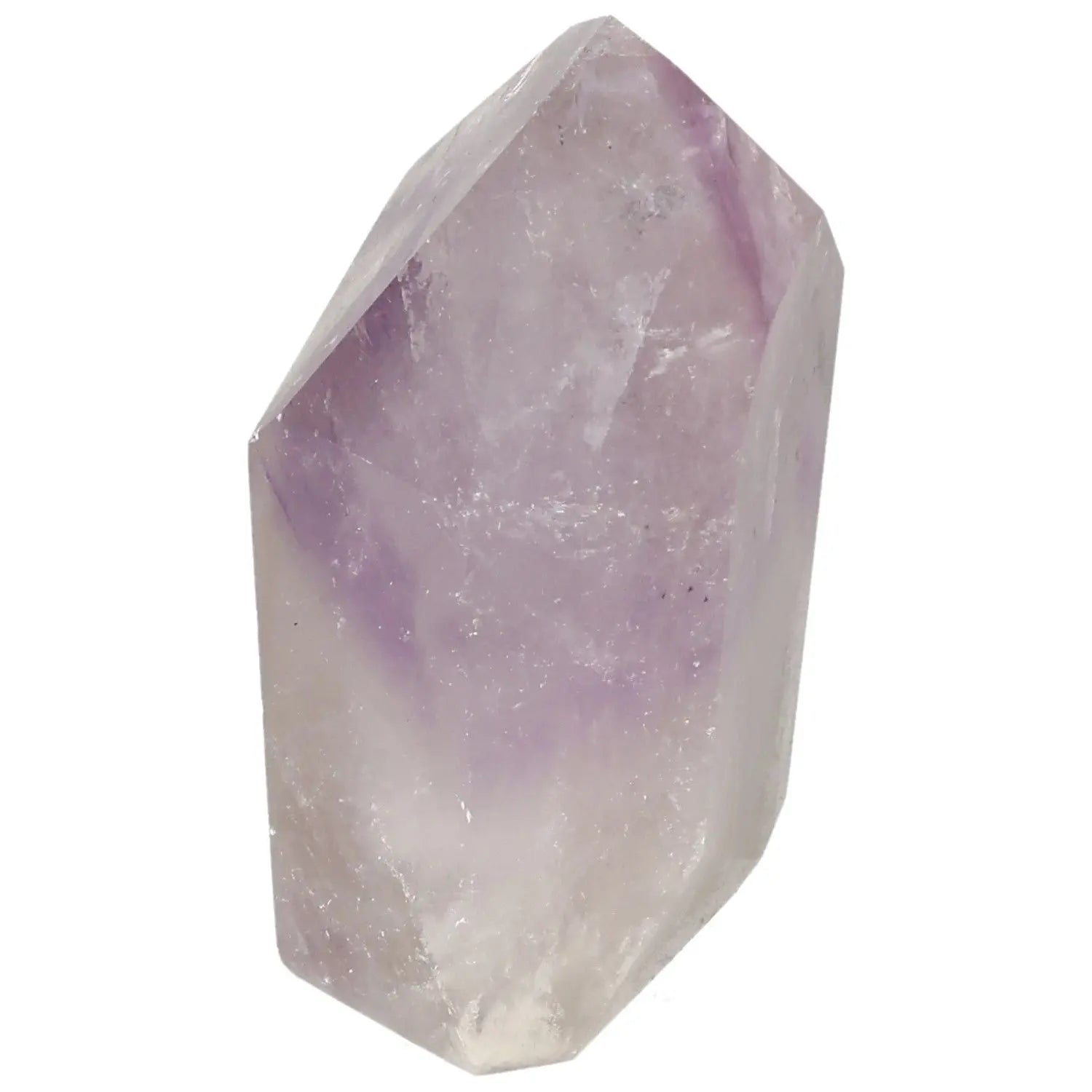 Polished Amethyst Obelisk by Sylvia Crystals, a premium gemstone known for stress reduction and enhancing spiritual harmony.