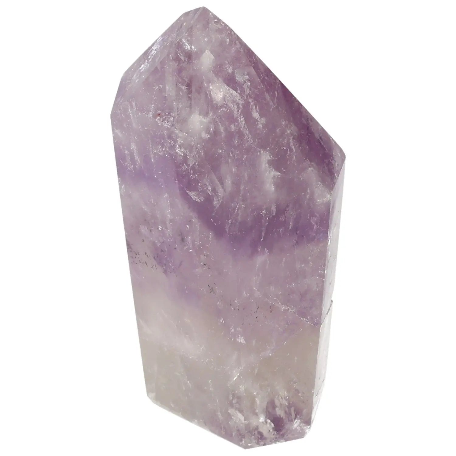 Polished Amethyst Obelisk from Sylvia Crystals, a spiritual and elegant gemstone known for stress relief and focus enhancement.