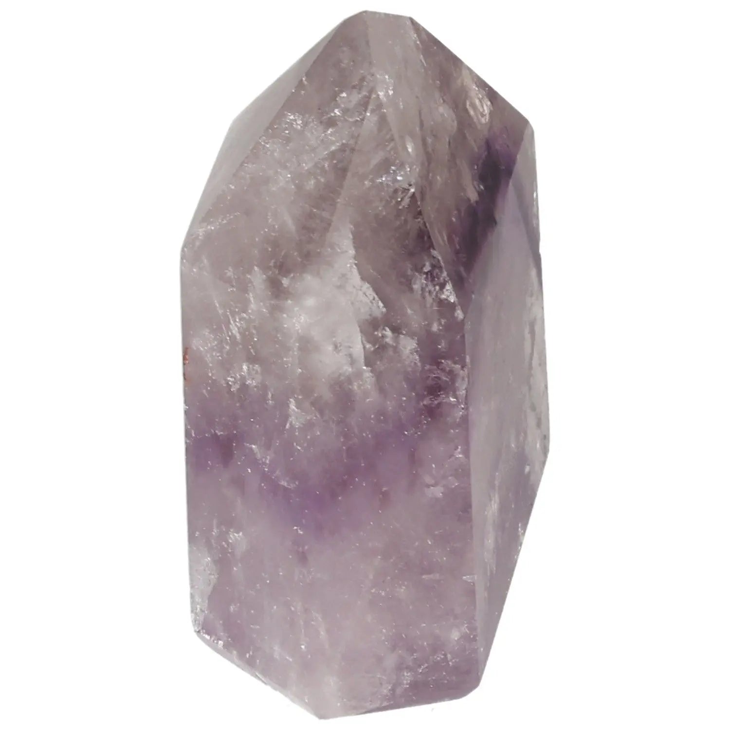 Polished Amethyst Obelisk from Sylvia Crystals, handpicked for luxury and stress-reduction, perfect for home or workspace tranquility.