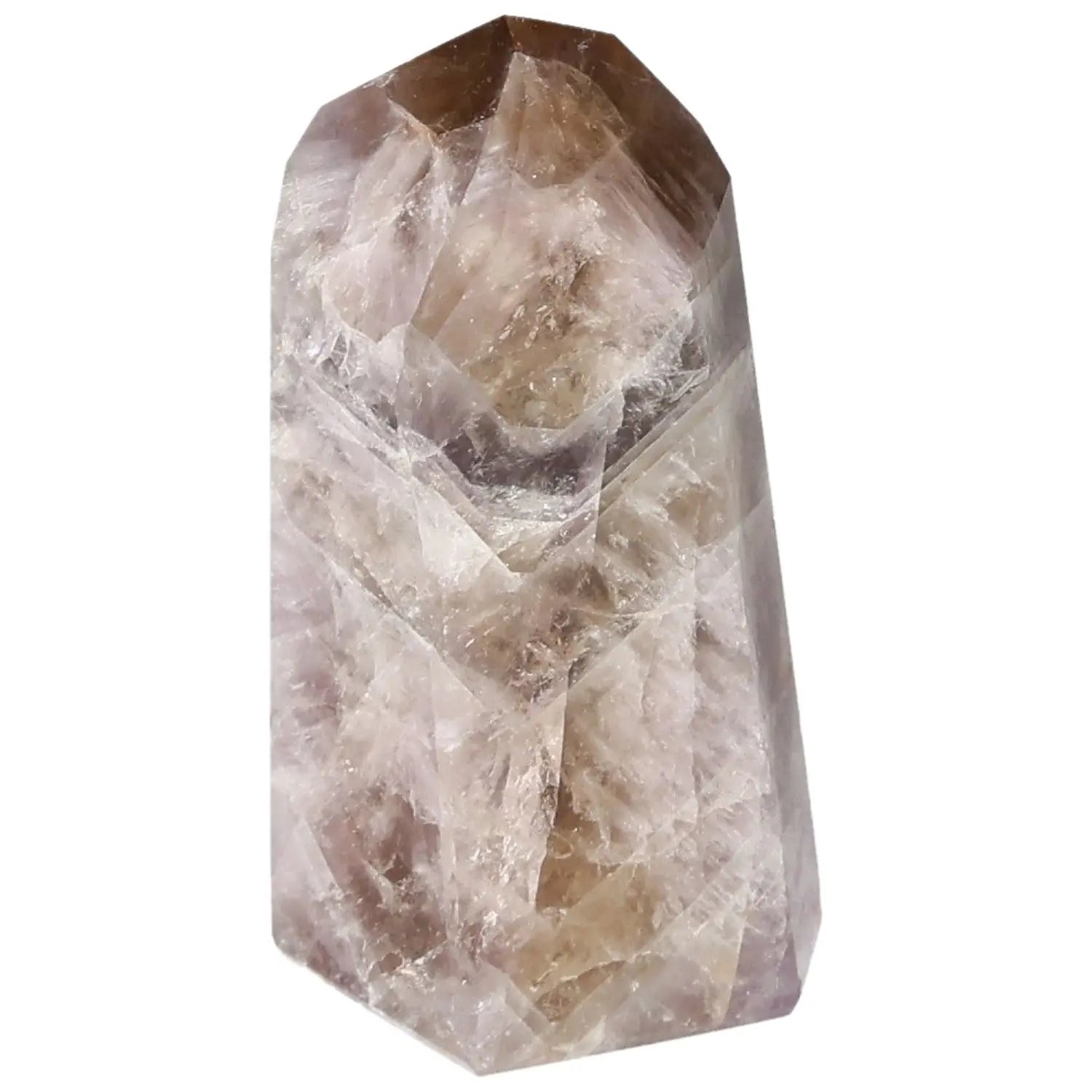 Polished Amethyst Super Seven Point crystal sculpture, enhancing spiritual journey and promoting relaxation.