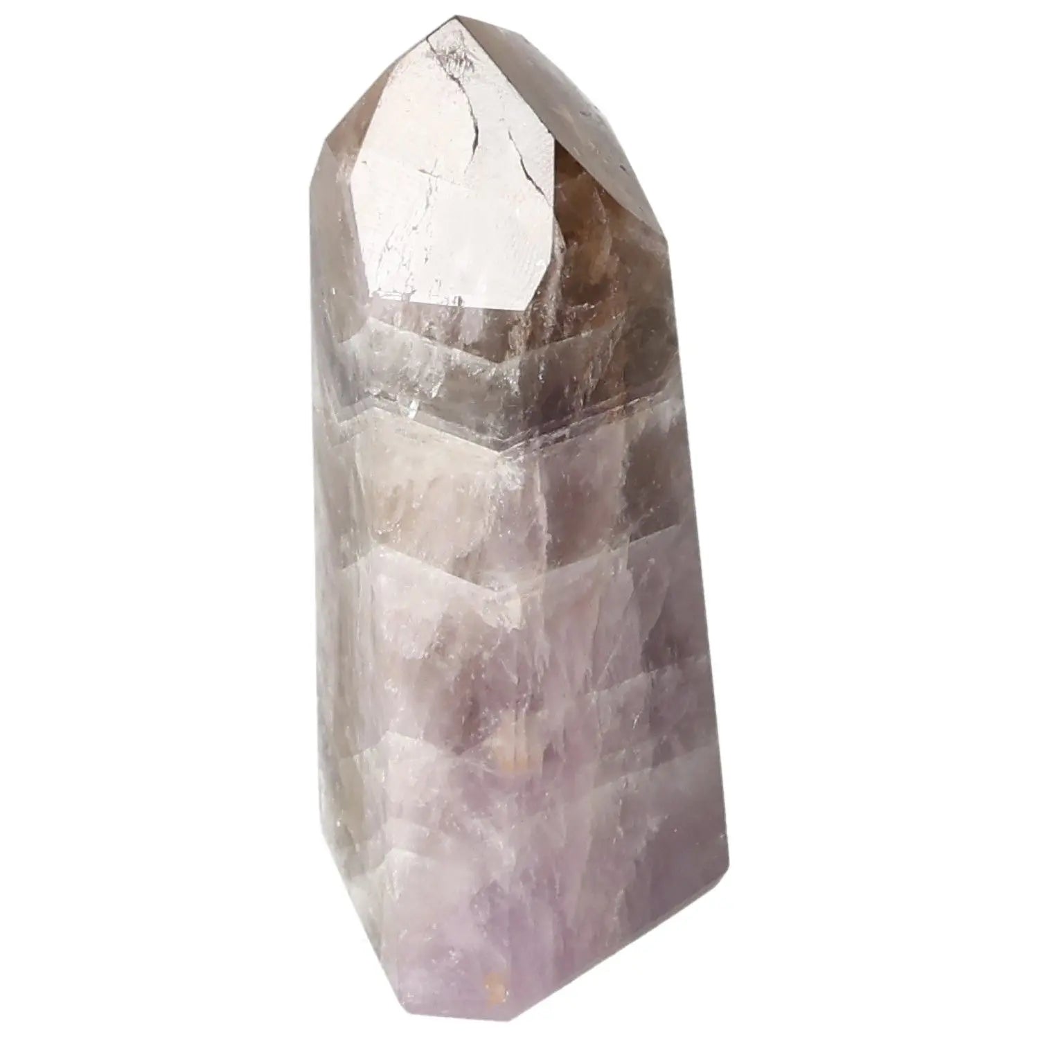 Polished Amethyst Super Seven Point crystal from Sylvia Crystals, known for enhancing focus and alleviating stress.