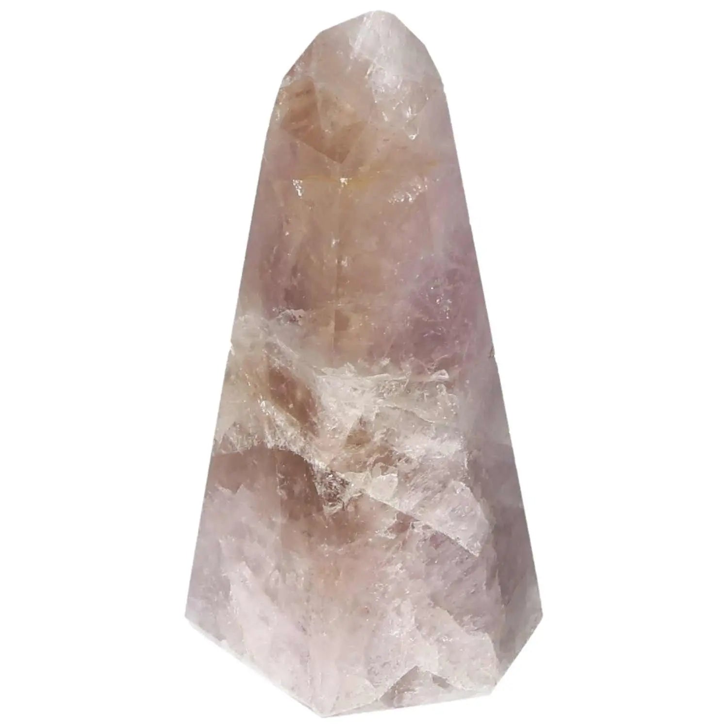 Polished Amethyst Super Seven Point crystal from Sylvia Crystals, promoting stress relief and spiritual invigoration.