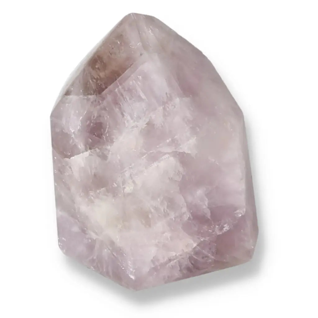 Seven Point Polished Amethyst crystal for stress reduction, emotional stability, by Sylvia Crystals. Perfect for mental clarity and serenity.