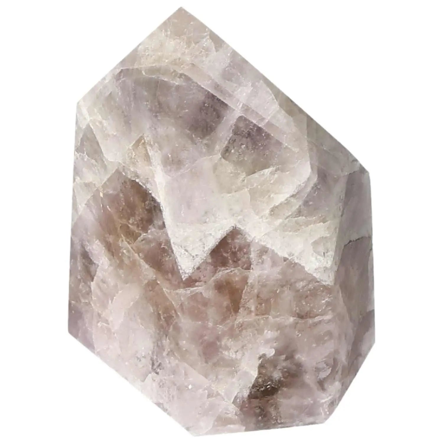 Polished Amethyst Super Seven Point crystal showcasing elegant facets from Sylvia Crystals.