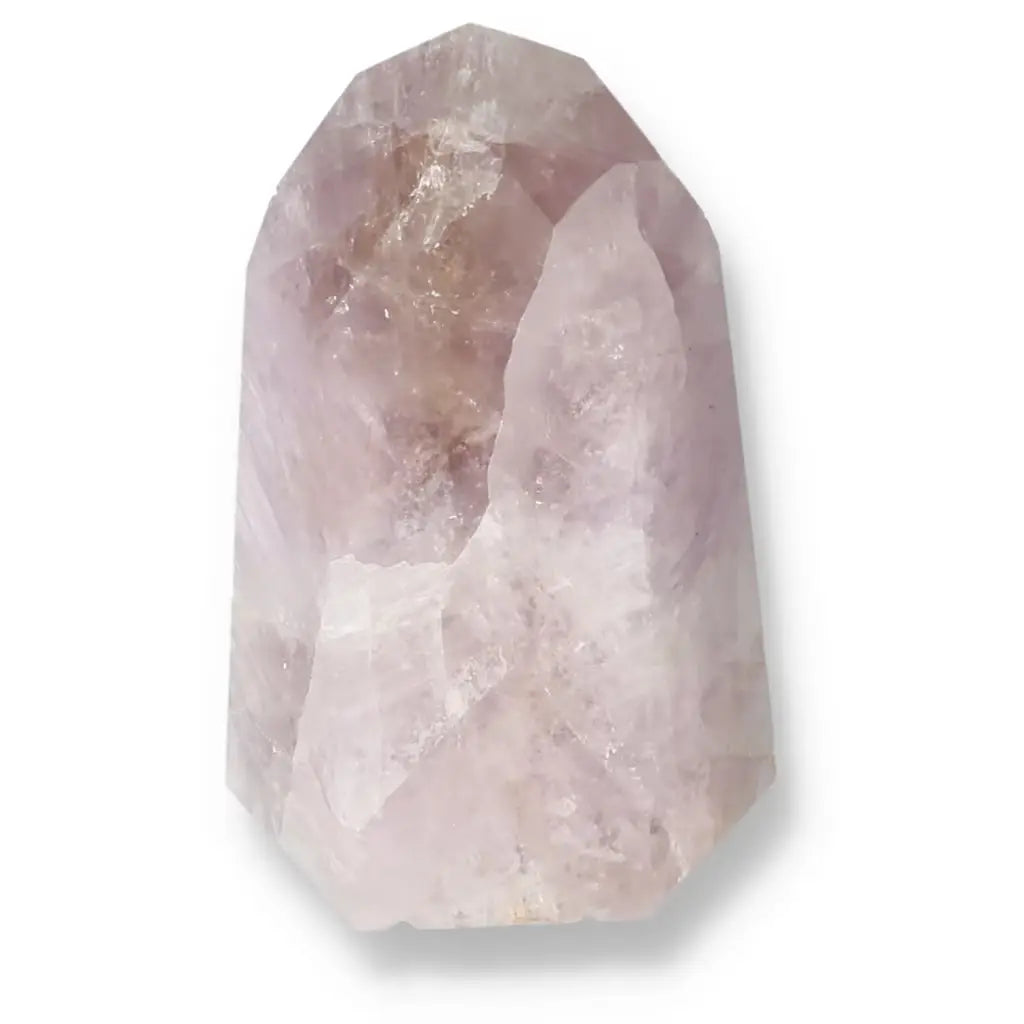 Polished Amethyst Super Seven Point crystal from Sylvia Crystals, designed for stress relief and emotional balance.
