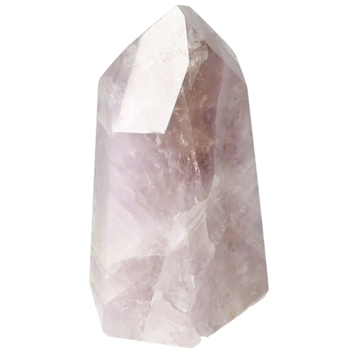 Polished Amethyst Super Seven crystal point from Sylvia Crystals, enhancing stress relief, concentration, and emotional balance.
