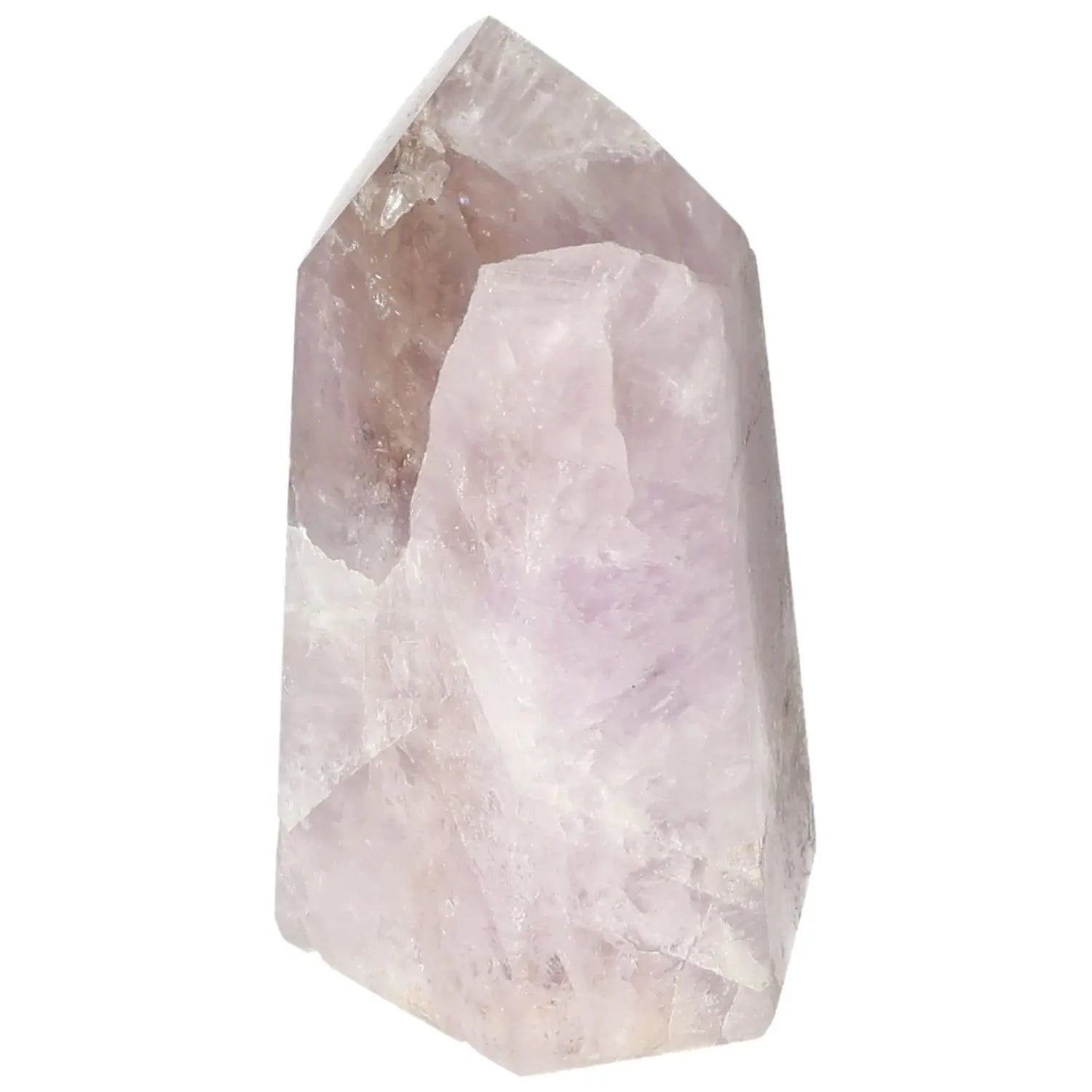 Polished Amethyst Super Seven Point crystal promoting wellness, stress relief, and emotional balance.