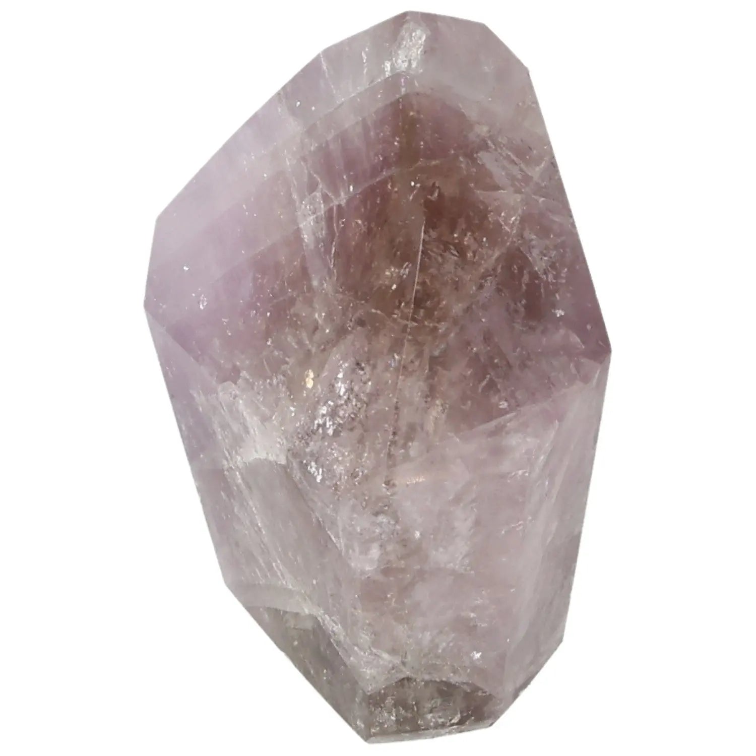 Close-up of a Seven Point Polished Amethyst crystal, promoting emotional balance and spiritual growth, offered by Sylvia Crystals.