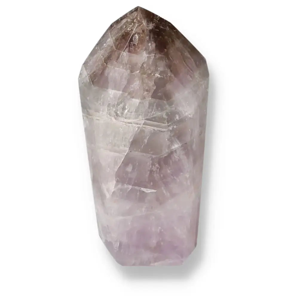 Seven Point Polished Amethyst crystal from Sylvia Crystals, enhancing emotional stability and concentration with its radiant energy.