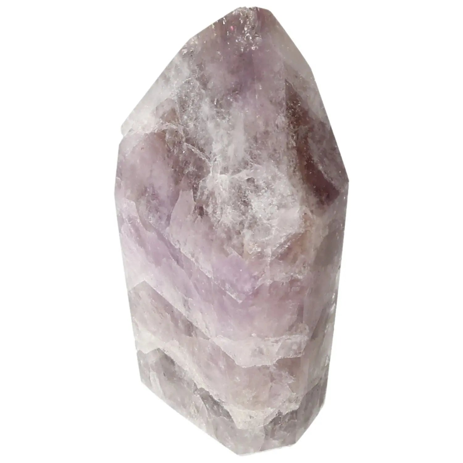 Seven Point Polished Amethyst crystal by Sylvia Crystals, known for stress relief and emotional stability, premium quality gemstone.
