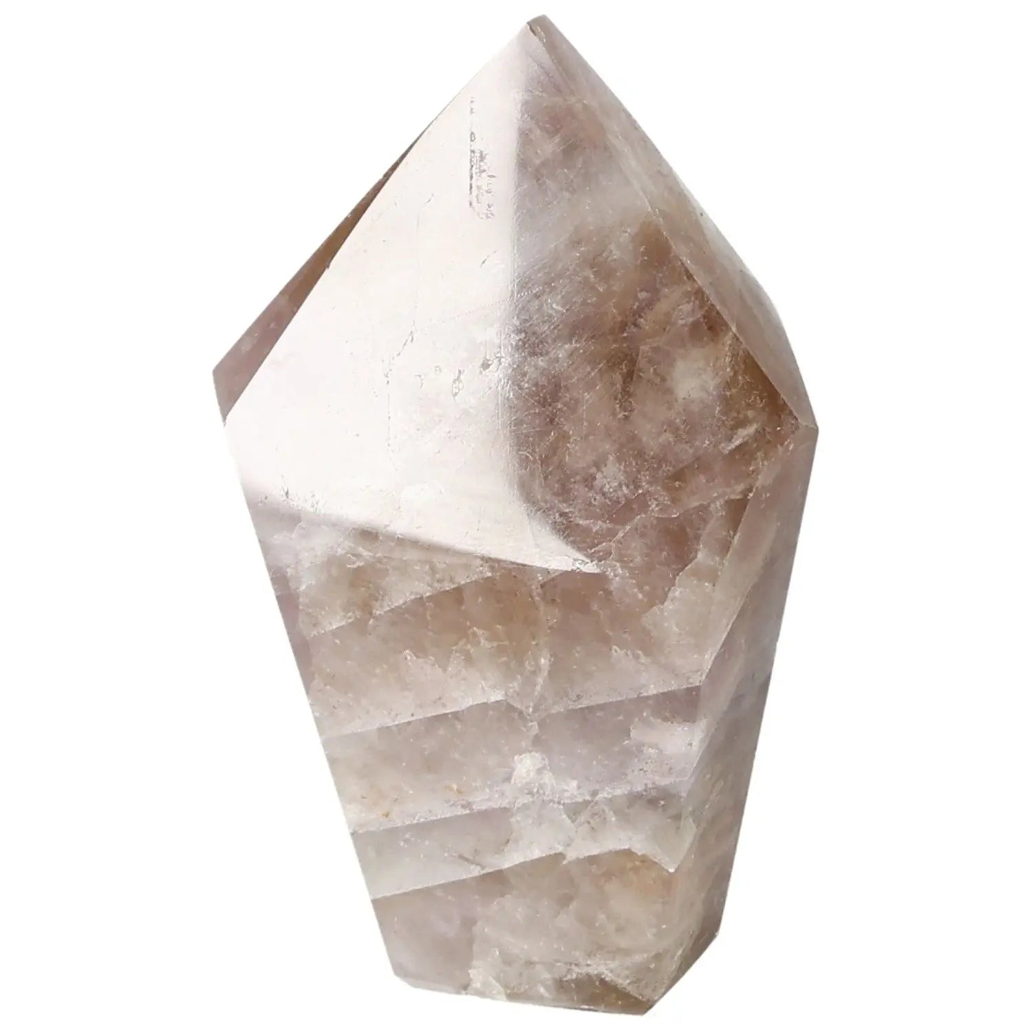 Seven Point Polished Amethyst Crystal displaying elegance and healing properties, handcrafted by Sylvia Crystals for premium quality.