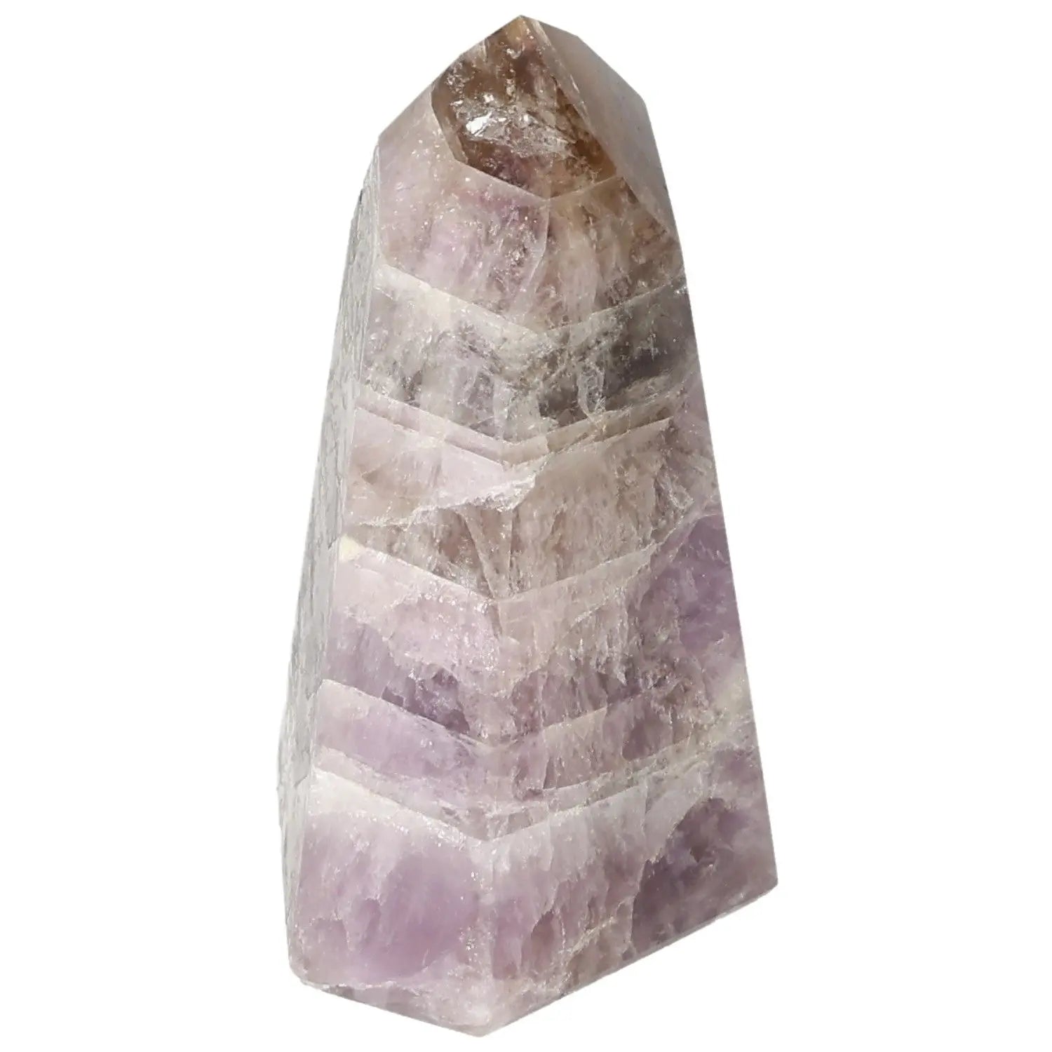 Seven Point Polished Amethyst crystal from Sylvia Crystals, showcasing calming purple hues for spiritual growth and luxury living.