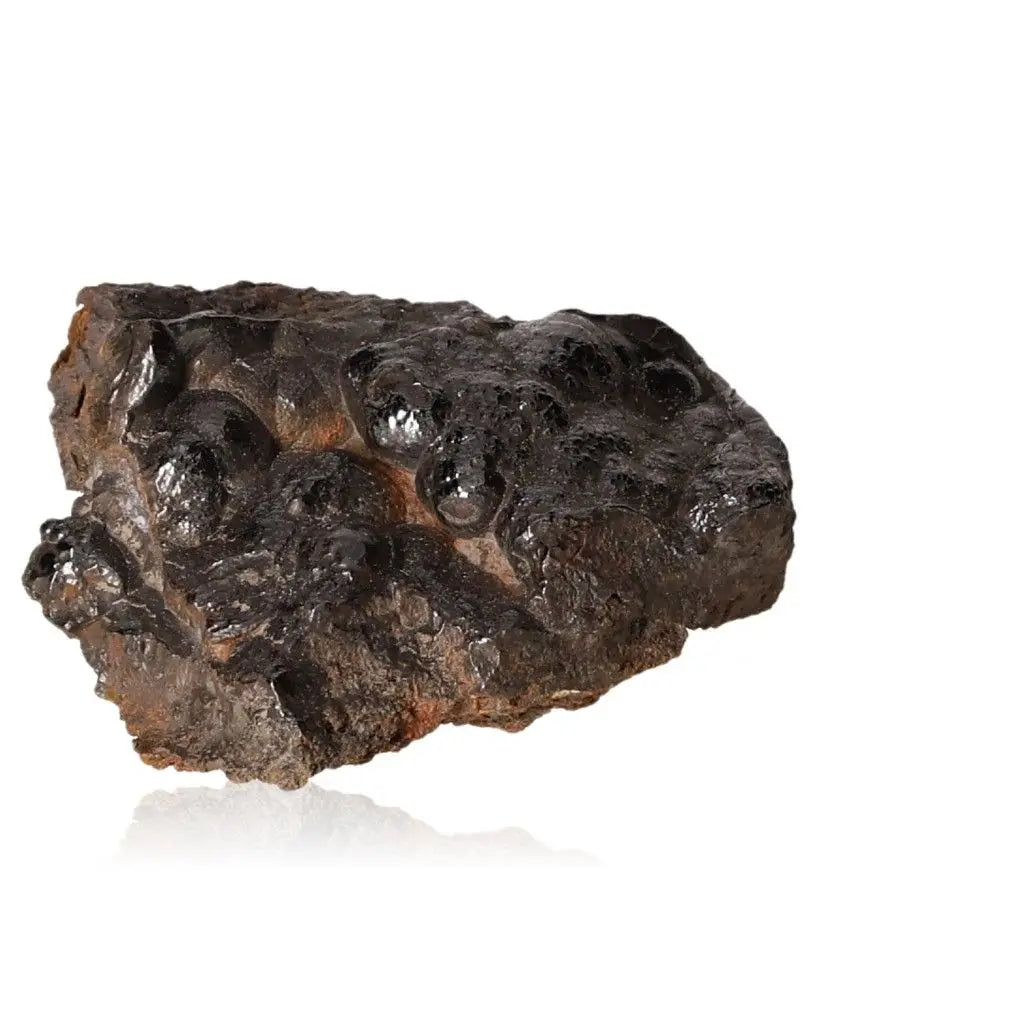 Polished Botryoidal Hematite crystal with unique bubble-like formations, enhancing energy and emotional balance.