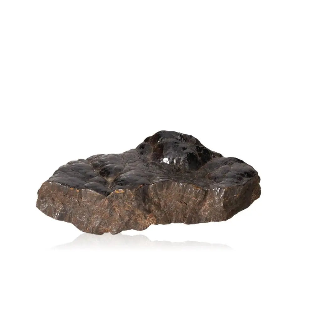 Polished Botryoidal Hematite crystal cluster with metallic finish, offering grounding energy and protection against negativity.