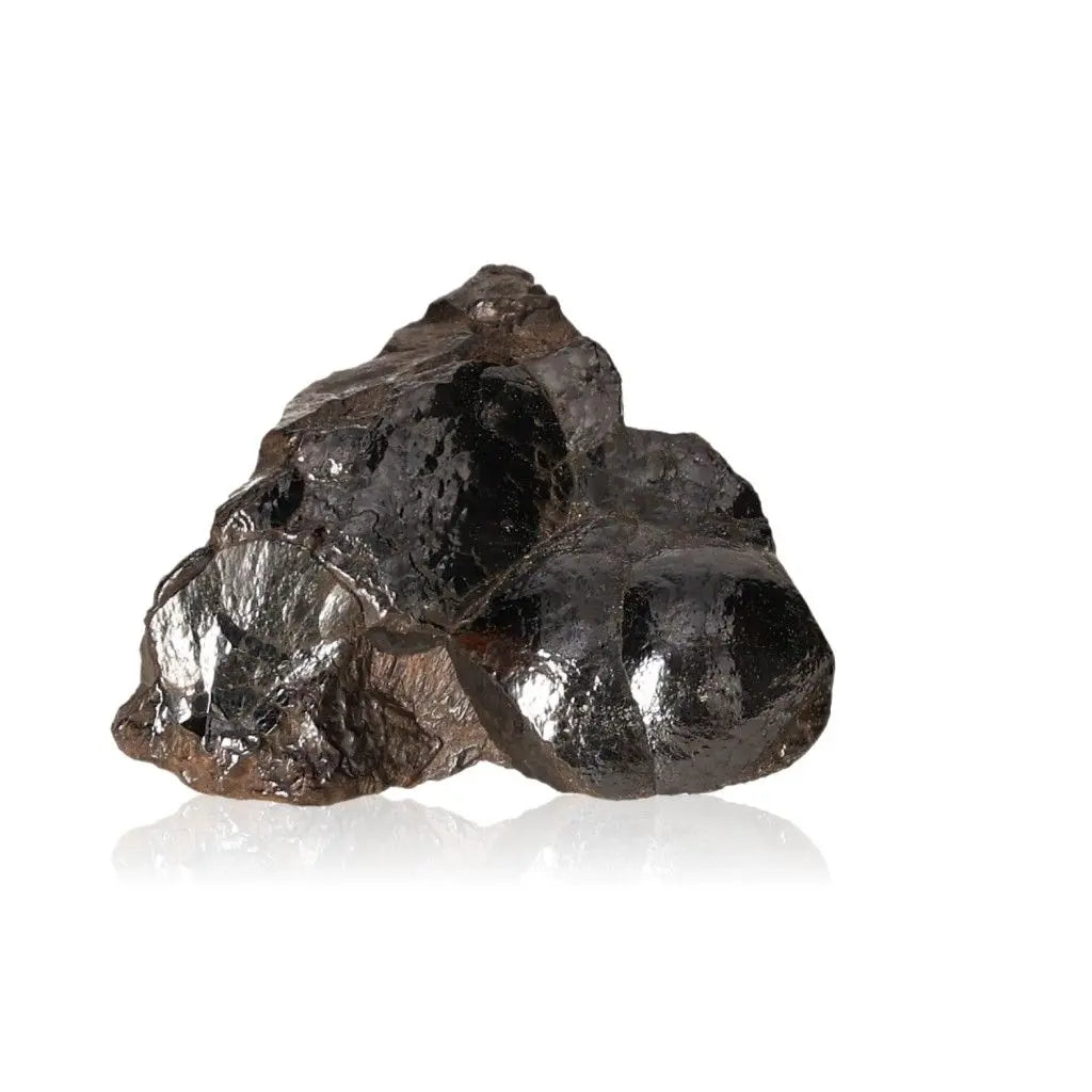 Polished Botryoidal Hematite crystal with shiny metallic surface and unique botryoidal formation, symbolizes empowerment and grounding.