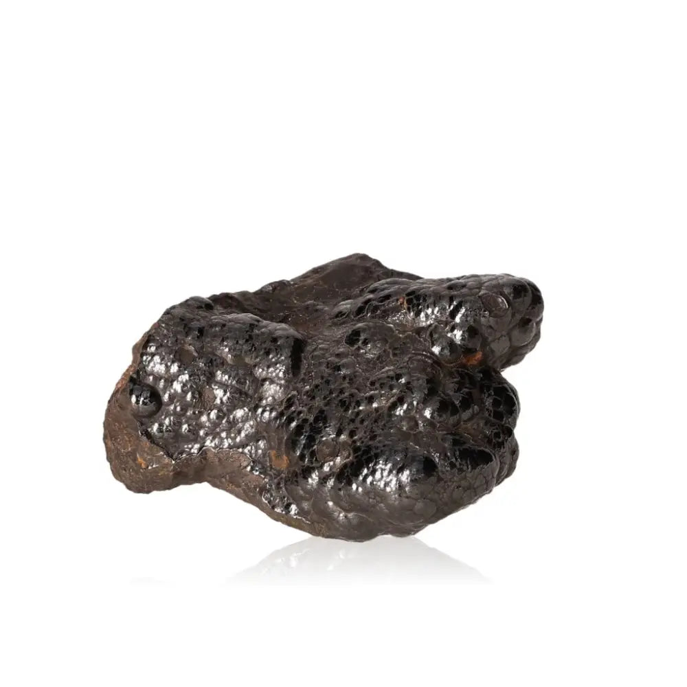 Polished Botryoidal Hematite crystal for energy fortification and emotional balance; iron-rich and metallic sheen.