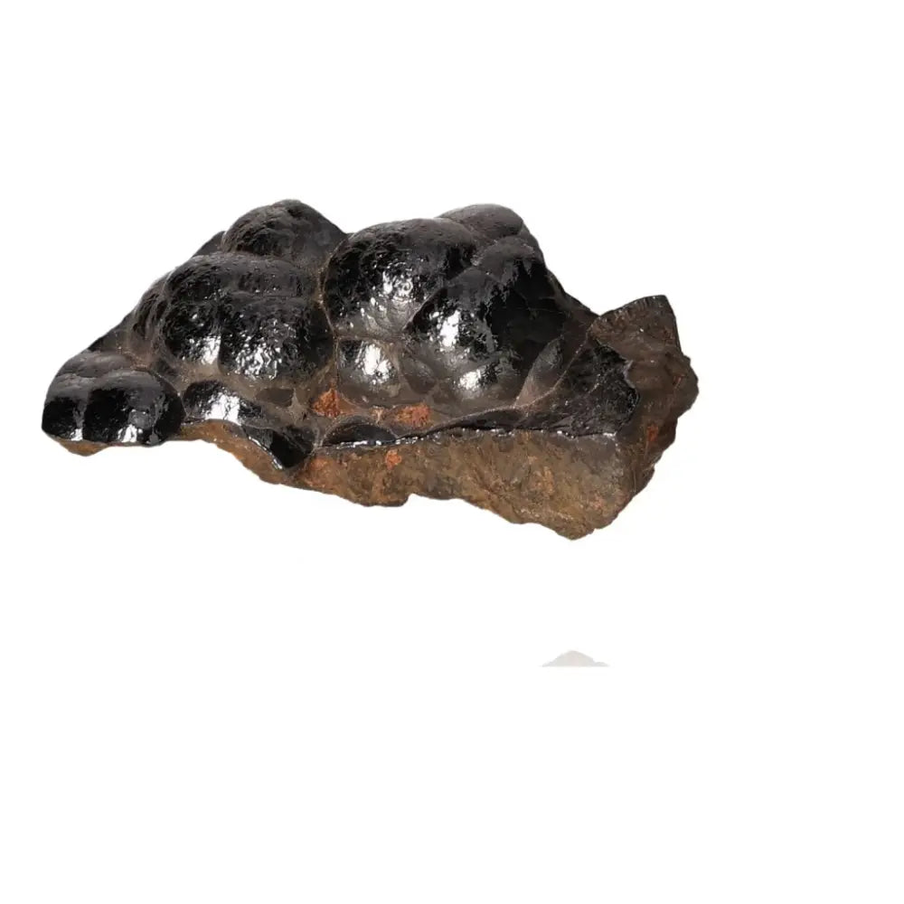 Polished Botryoidal Hematite crystal cluster, emphasizing its metallic sheen and grounding energy properties.