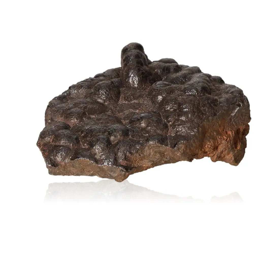 Polished Botryoidal Hematite crystal cluster, enhancing grounding and energy shielding with rich iron formations.