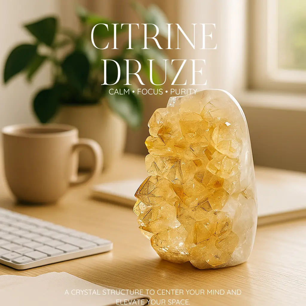 Polished Citrine Druze Sylvia Crystals Sp. z o.o.