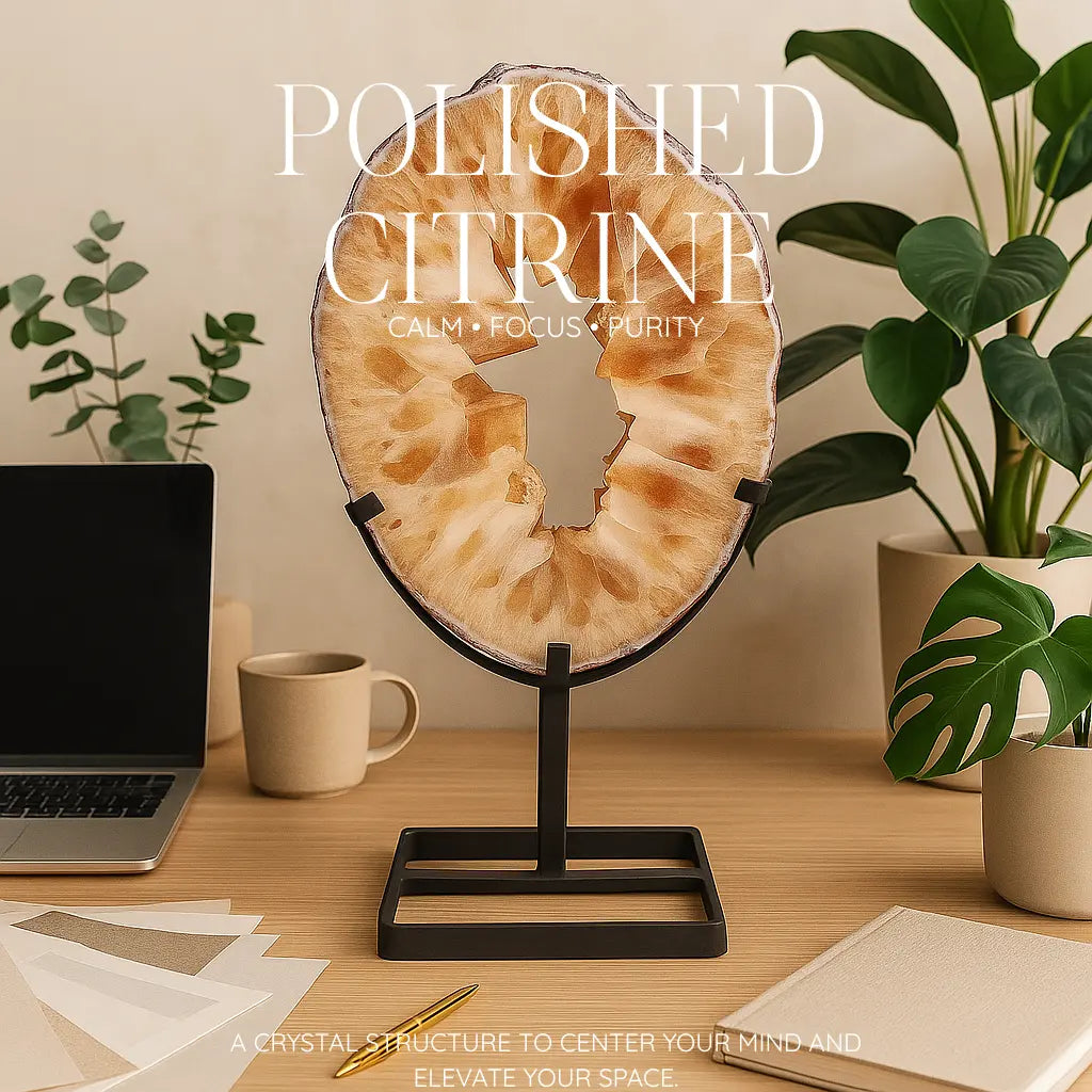 Polished Citrine Rings Sylvia Crystals Sp. z o.o.