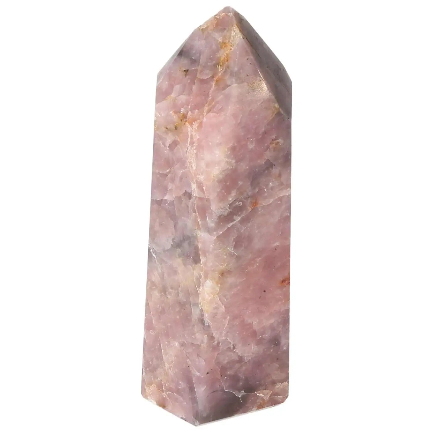 Polished Hematoide Obelisk by Sylvia Crystals, showcasing luxury and spirituality in a sustainably sourced gemstone.