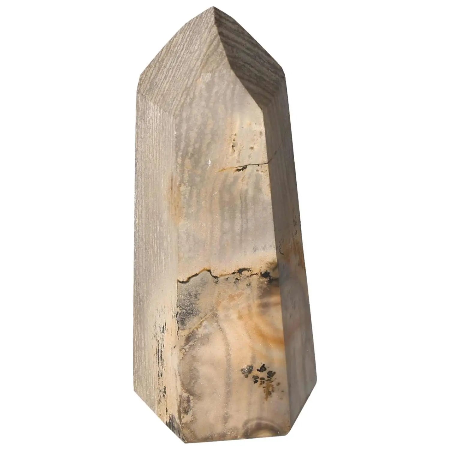 Polished Jasper Obelisk from Sylvia Crystals, promoting stress reduction and positive energy with elegant design.
