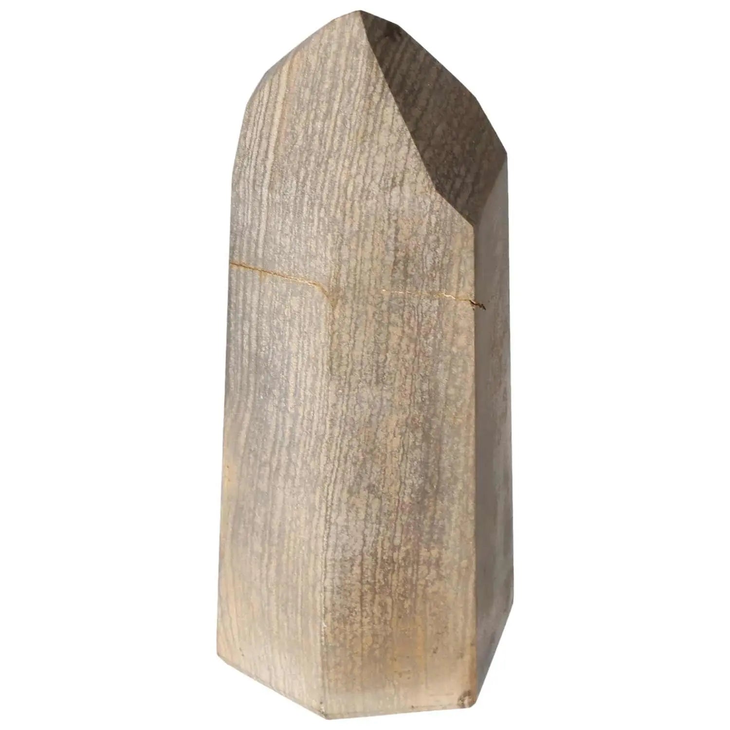 Polished Jasper Obelisk by Sylvia Crystals, symbolizing tranquility and strength, ideal for enhancing space with positive energy.