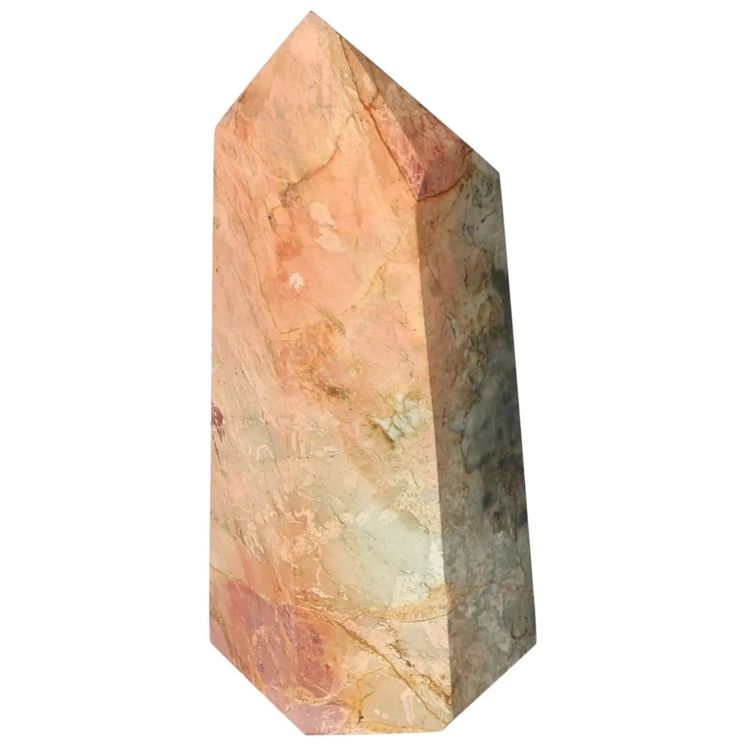 Premium Polished Jasper Obelisk by Sylvia Crystals, offering luxury and tranquility, perfect for conscious living.