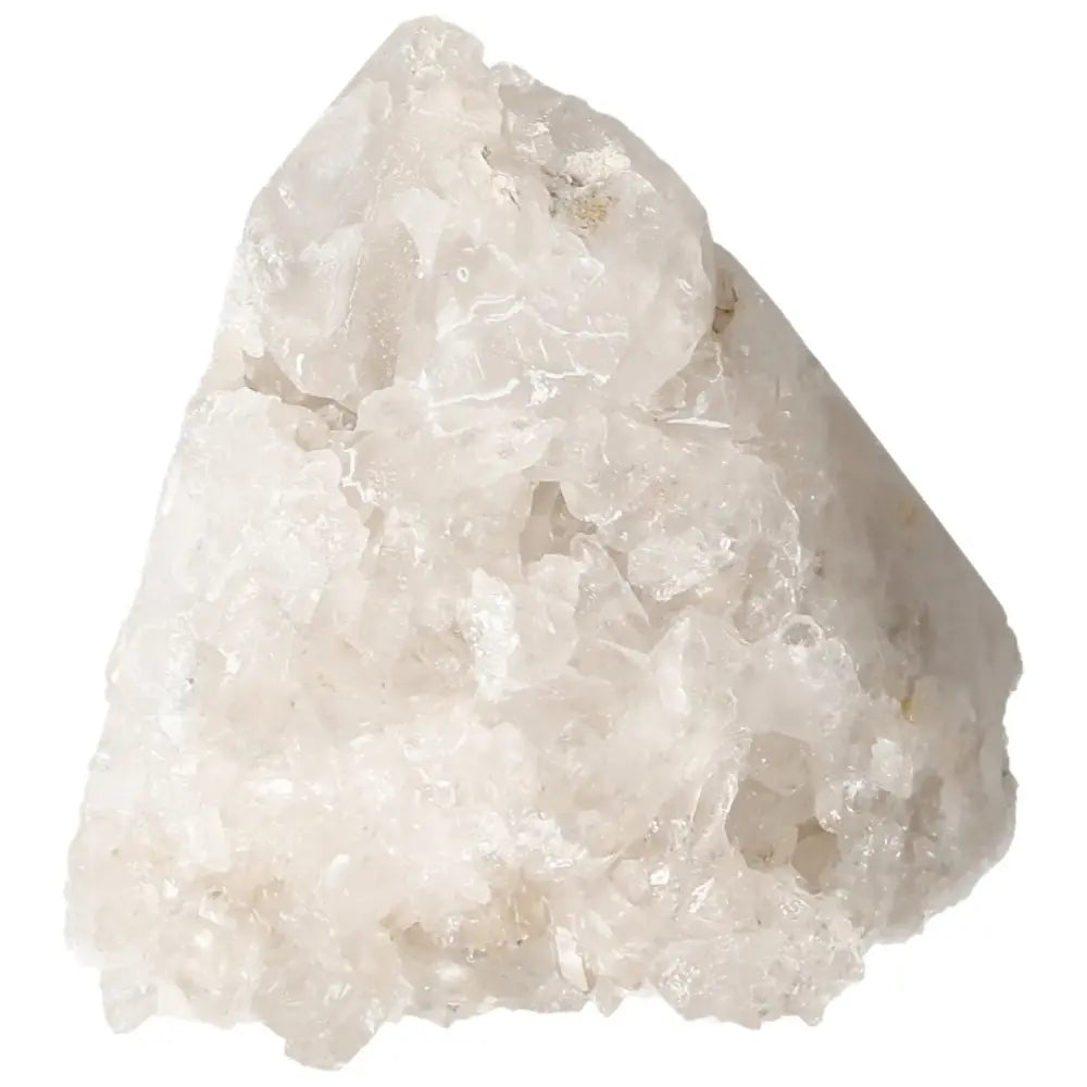 Polished Milky Quartz Point by Sylvia Crystals, perfect for purifying and harmonizing interiors, enhancing decor with serene elegance.