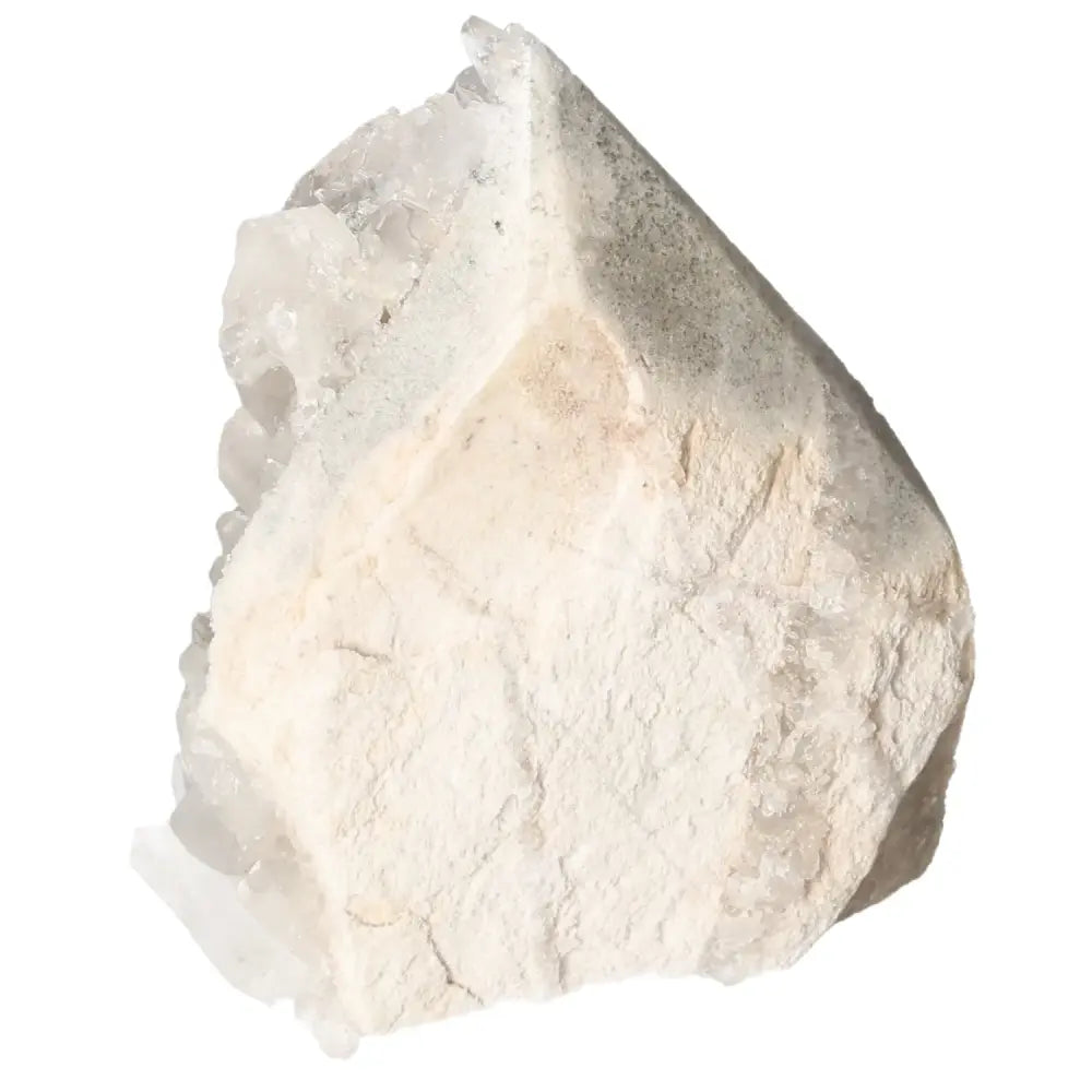 Polished Milky Quartz Point crystal, showcasing its natural beauty and energy-enhancing properties, handpicked by Sylvia Crystals.