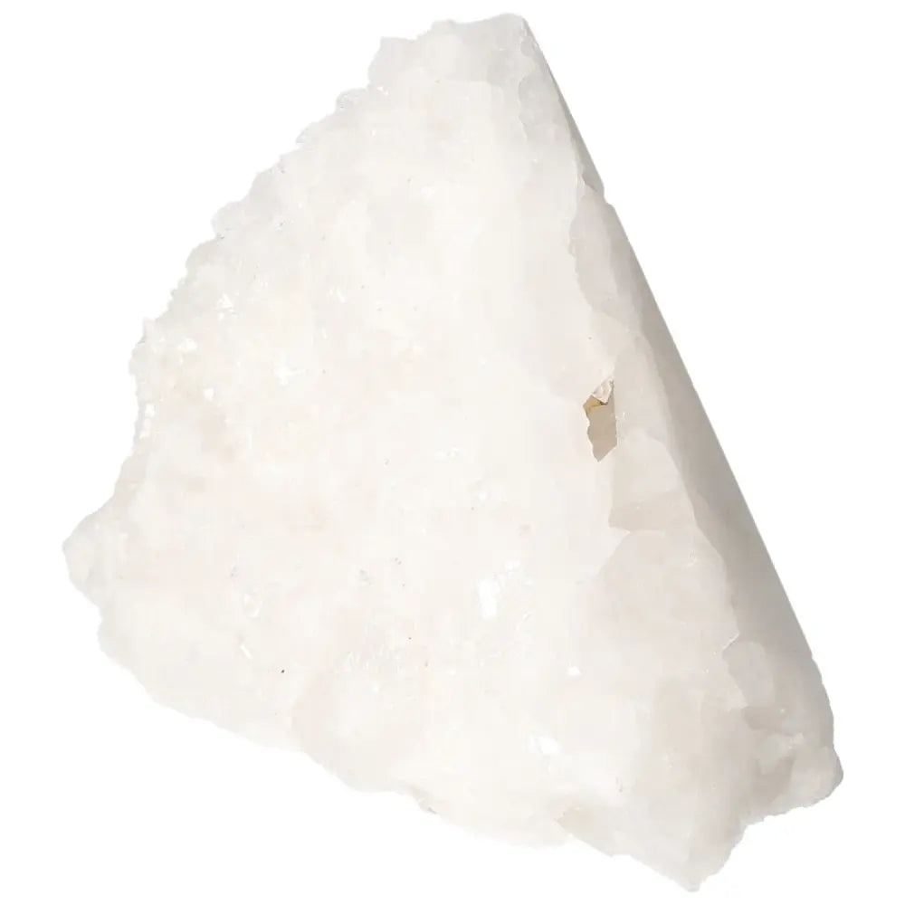Polished Milky Quartz Point from Sylvia Crystals, showcasing its pure, handcrafted design for harmony and aesthetic enhancement.