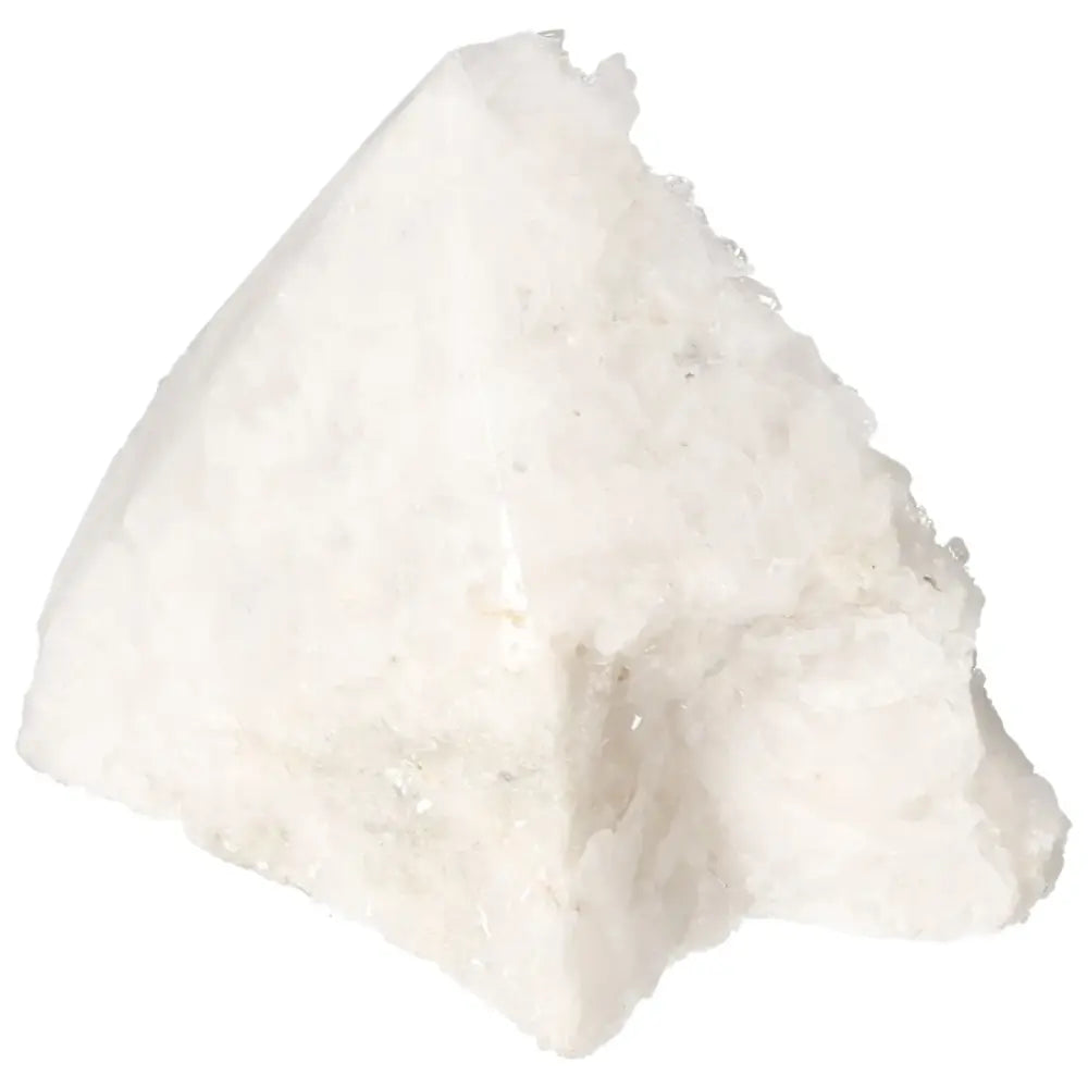 Polished Milky Quartz Point showcasing natural purity and craftsmanship, ideal for enhancing space with harmony from Sylvia Crystals.