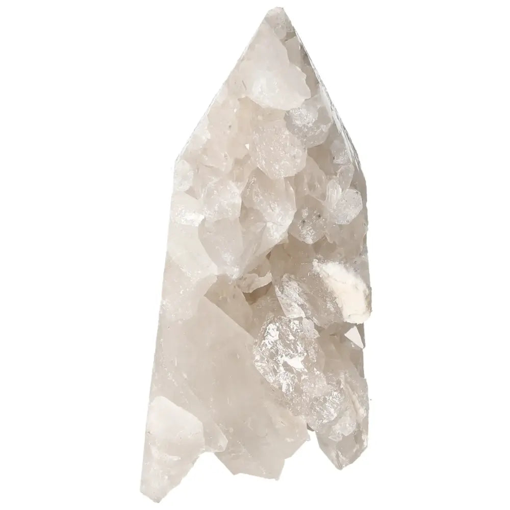 Polished Milky Quartz Point from Sylvia Crystals, premium handpicked gemstone for spiritual harmonization and energy purification.