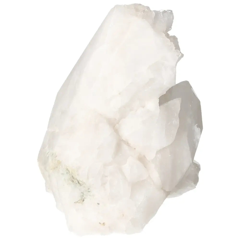 Polished Milky Quartz Point by Sylvia Crystals, showcasing its serene and elegant design for spiritual enhancement and well-being.