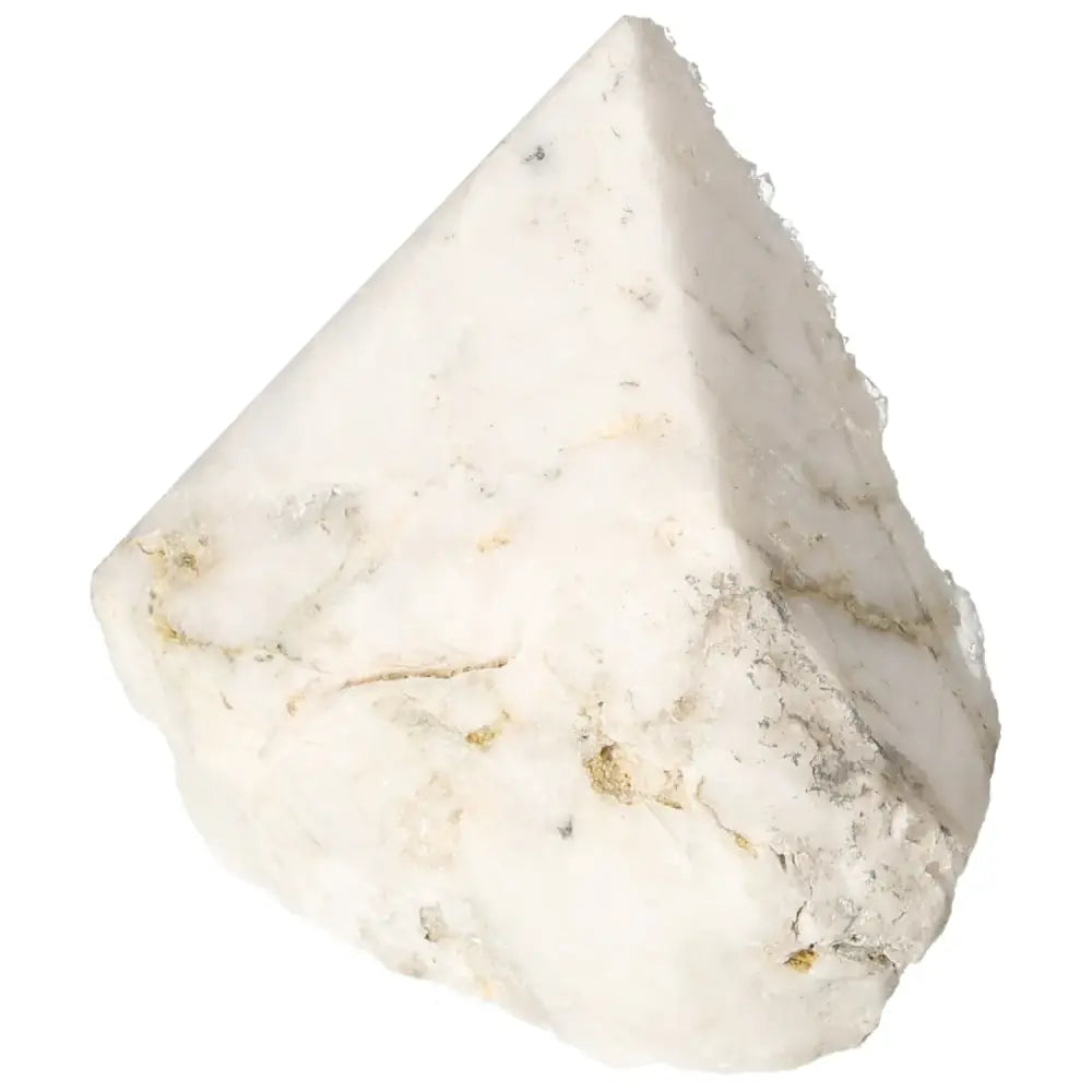 Polished Milky Quartz Point from Sylvia Crystals, showcasing natural beauty and energetic qualities, ideal for spiritual collections.