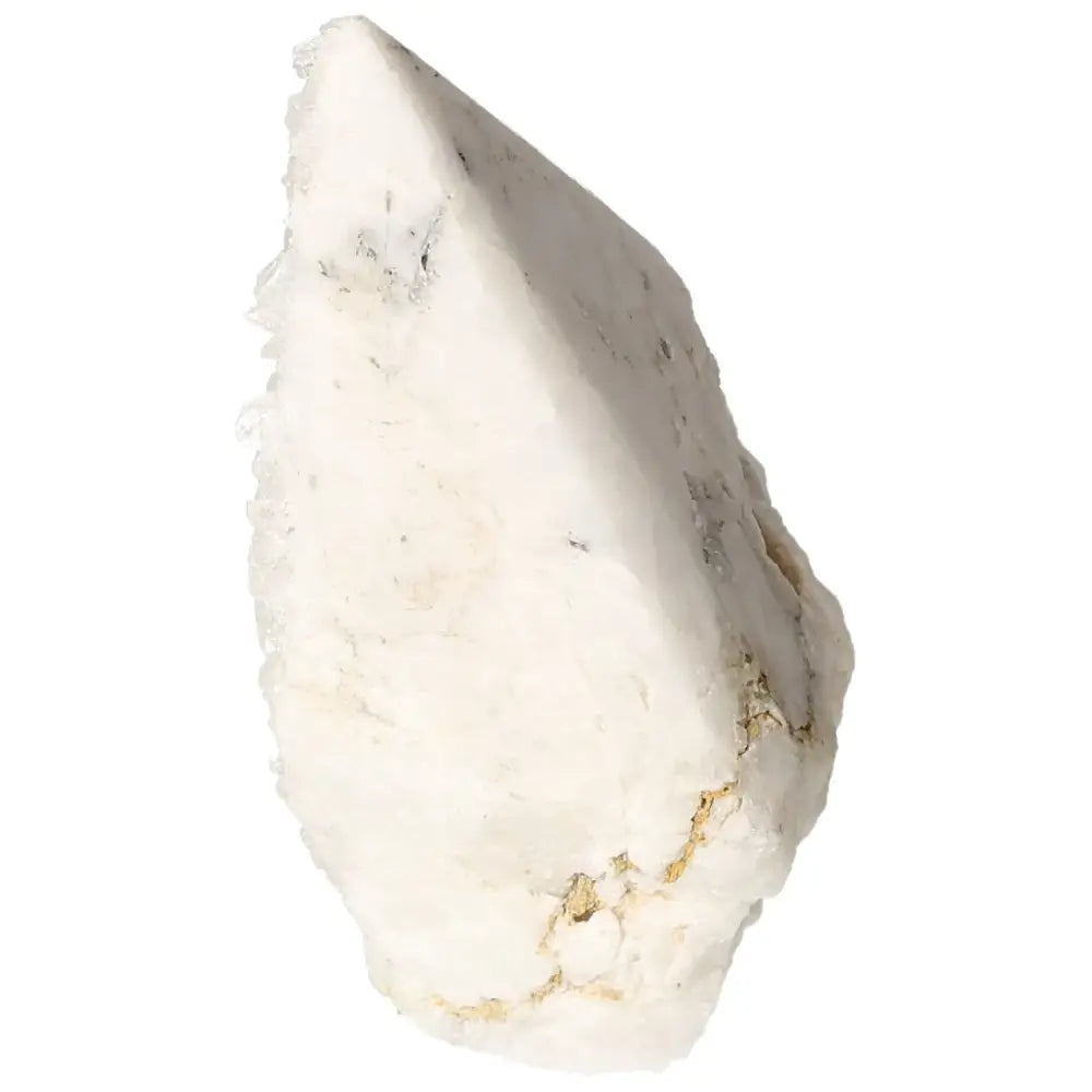 Polished Milky Quartz Point by Sylvia Crystals, known for purification and balance, ideal for spiritual and aesthetic collections.