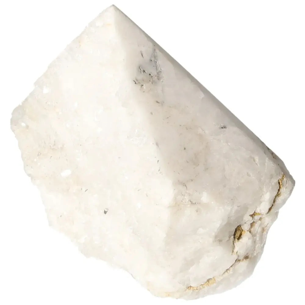 Polished Milky Quartz Point by Sylvia Crystals, showcasing natural beauty and energy, ideal for spiritual and aesthetic collections.