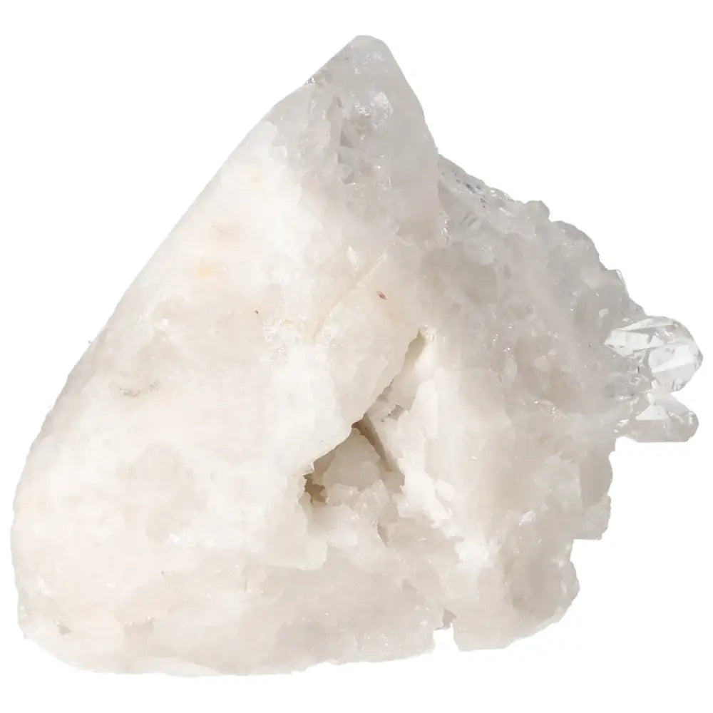 Polished Milky Quartz Point by Sylvia Crystals, enhances serenity and neutralizes negative energies for a harmonious space.