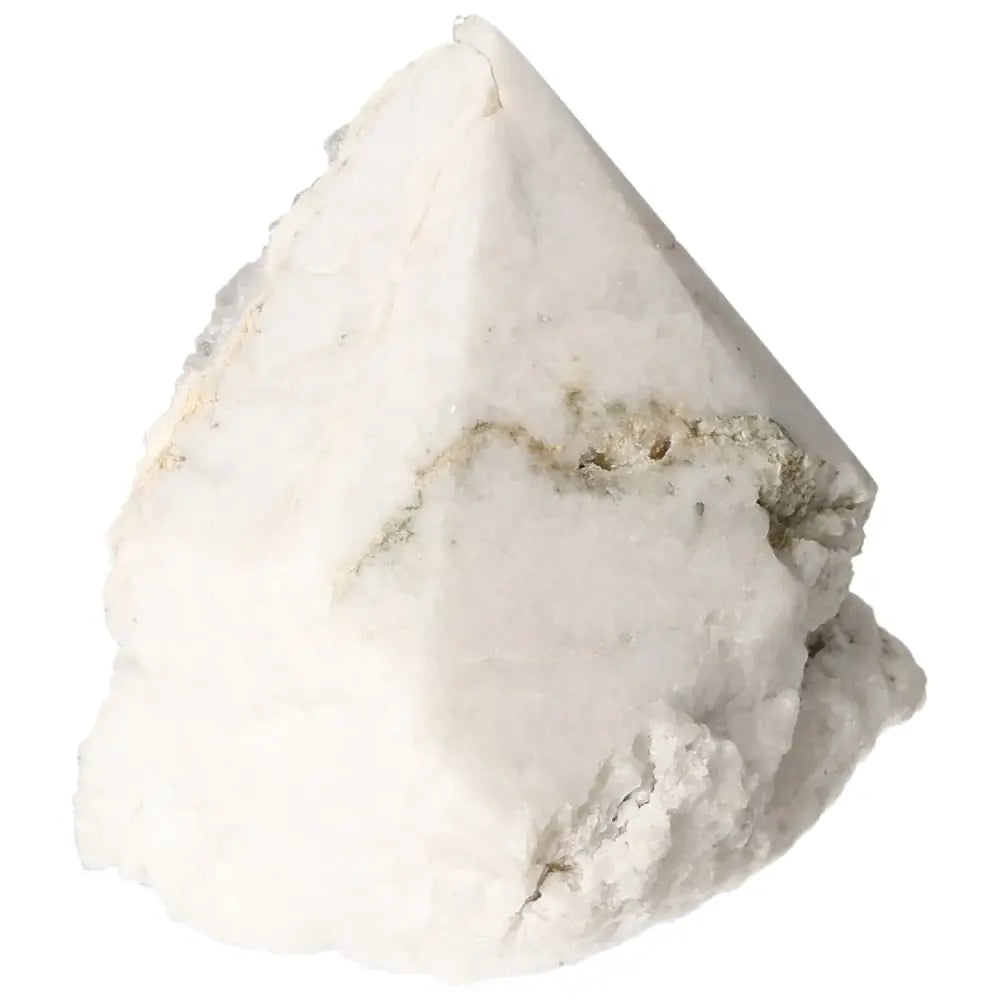 Polished Milky Quartz Point by Sylvia Crystals, premium quality, known for purifying properties and adding luxury to any space.