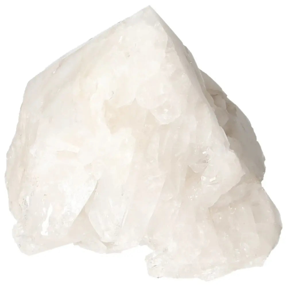 Polished Milky Quartz Point crystal from Sylvia Crystals, known for its purifying properties and energy balancing qualities.